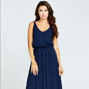 Show Me Your Mumu Navy Maxi Dress